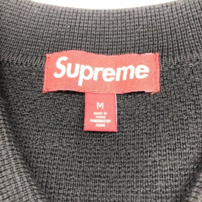 Supreme Zip Up Polo Sweater Black White Navy Burnt Orange 4colors