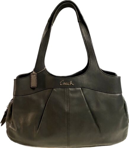 Coach Lexi Schultertasche Handtasche dunkelgrau Leder graphit 3 Fächer F18829