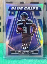Kenneth Walker III Blue Chips Silver Rookie Seahawks RC 2022 Mosaic Football