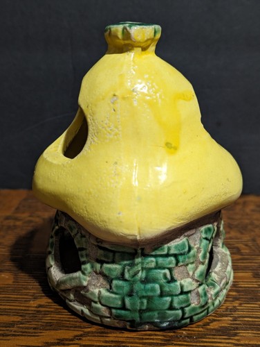 Vintage Swim Thru Aquarium Deko - Schlumpfhaus? Lemon Cottage? Keramik Korea - Bild 5 von 7