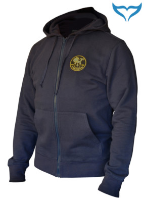 Poseidon Zip Hooded Sweatshirt navy Kapuze Kapuzenpullover Hoodie blau Fish Hood