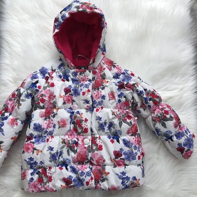 Rothschild Little Girls Down Alternative Fleece Lined Bubble Puffer Winter Coat