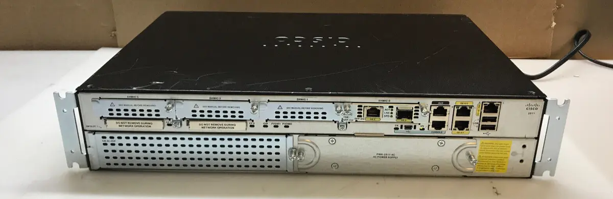 Cisco 2900 Series CISCO2911/K9 V07 Integrated Service Router  EHWIC-1GE-SFP-CU