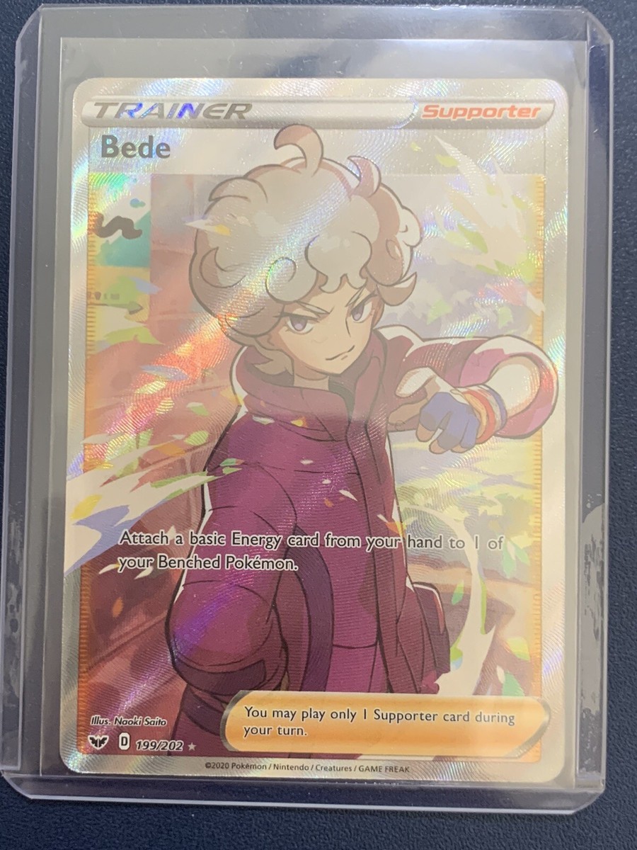 bede pokemon card full art 199/202 | Rare Ultra TCG Sword and Shield S&amp;amp; Trainer Form bede card pokemon Beautiful Pokmon
