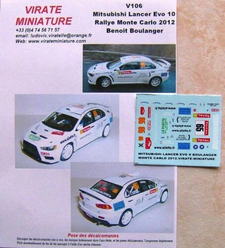 Modellini statici di auto da corsa Rally scala 1:43 per Mitsubishi