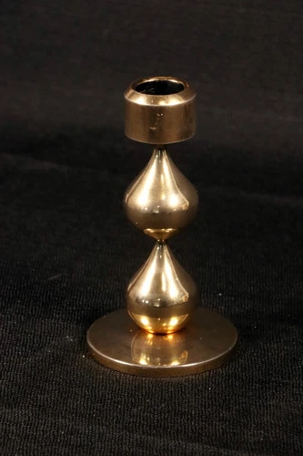 MCM Design Asmussen 24k Gold Plate Hugo ASMUSSEN Danish Candle Holder