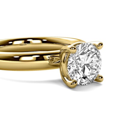 Ct E VVS2 Solitaire Lab Grown Round Cut Diamond