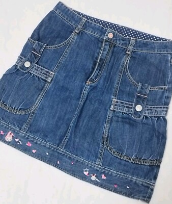 mezzo piano cute girls denim mini skirt vintage 160cm Japanese kawaii