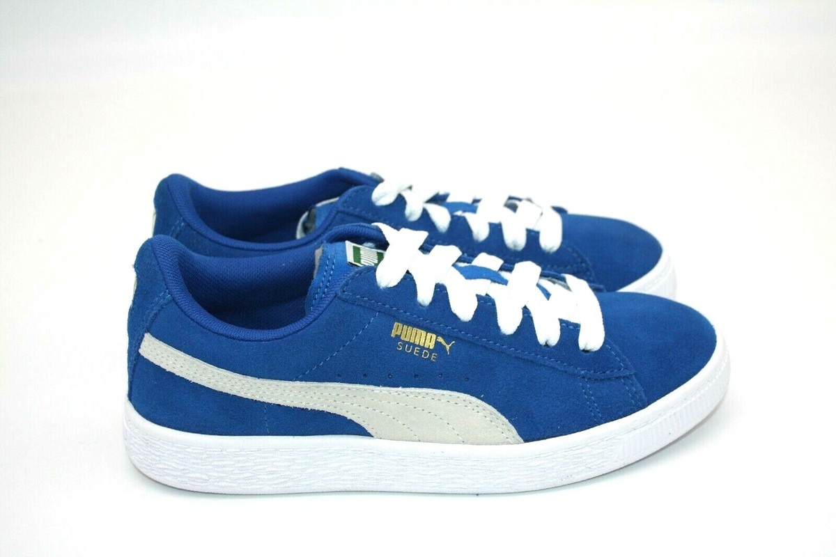 Puma Suede Junior Unisex shoe Casual 355110-02 Snorkel Blue- White