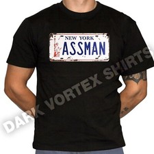 ASSMAN License Plate T-shirt - Cosmo Kramer / Classic Comedy Sitcom
