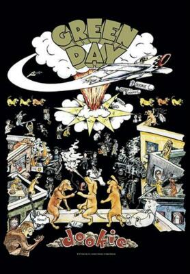 GREEN DAY FLAGGE FAHNE DOOKIE POSTERFLAGGE STOFF POSTER FLAG