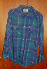 Authentic Western Youngbloods Button Front Cowboy Shirt Pearl Snaps Mens Size XL
