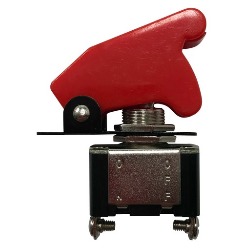 Heavy Duty On Off Metal Toggle Switch 25A 12V & Red Switch Flip Up ...