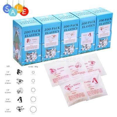 5000pcs High-quality Dental Ortho Zoo Pack Elastics latex Rubber Bands 6.5 OZ