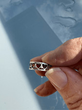 Ring, Sterling Silver Heart Ring, size 5, NEW, Handmade, Artisan