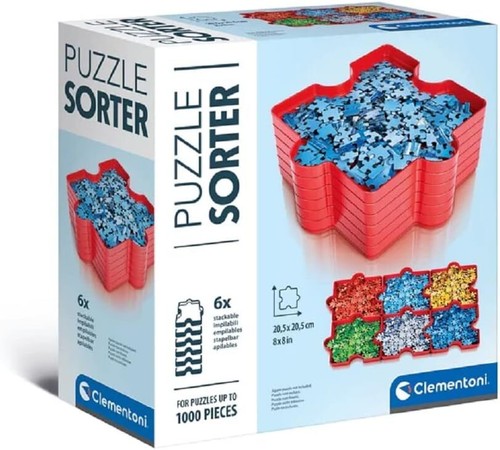 Clementoni Puzzle-Sortierer - 6x stapelbare Sortierhilfe Schalen für