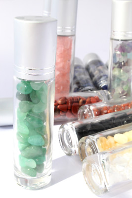 Plantlife Stone Roller Bottles 2-Pack: Gemstone Bottles for DIY Projects