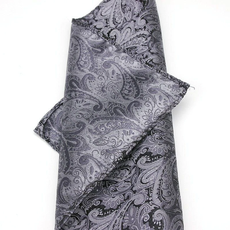 Pañuelos cuadrados de bolsillo con patrón de cachemira para hombres accesorios de moda pañuelo Foto 3 de 4