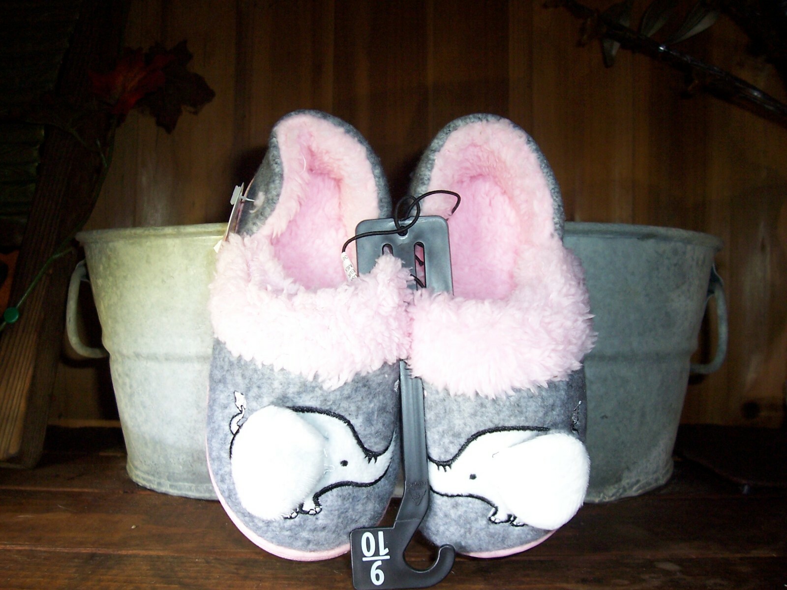 WONDER NATION GIRL TODDLER ELEPHANT DESIGN HOUSE SLIPPERS SHOES SIZE 11-12  GRAY 681131217620 | eBay