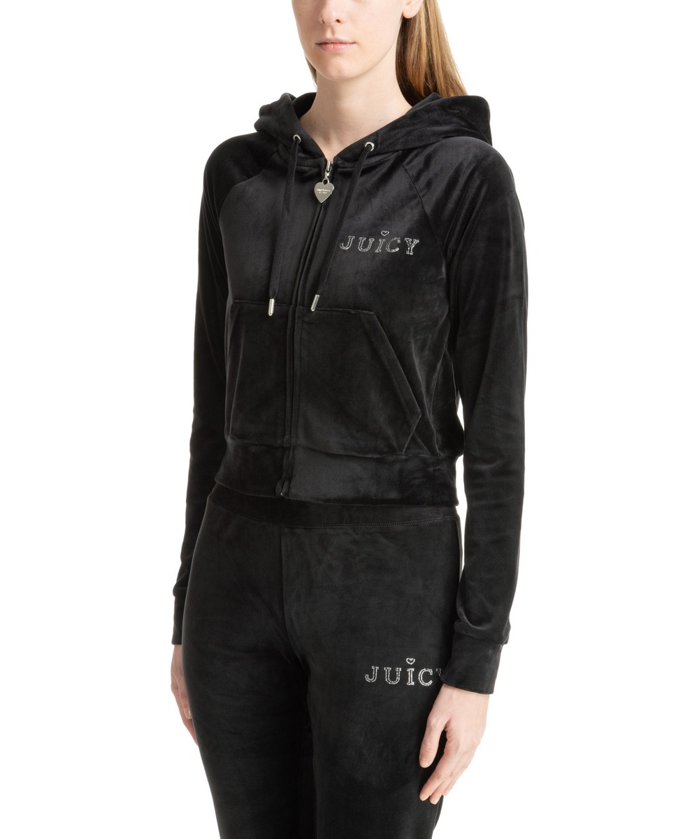 Juicy Couture VEJH70328WPFJ93 関税送料込 Juicy Couture hoodie women madison VIJB80422WPFJ00 Black