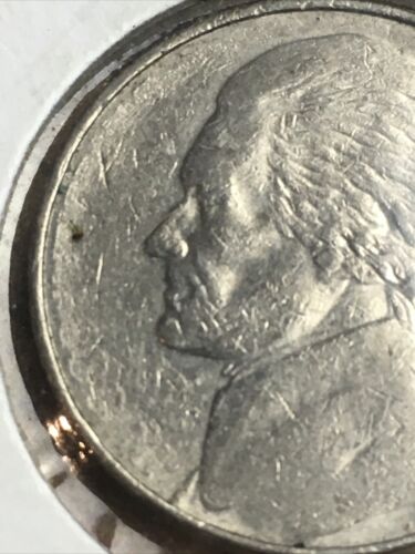 2004 Jefferson Nickel Strike Through Grease In God We Trust Missing Mint Mark - Picture 4 of 9