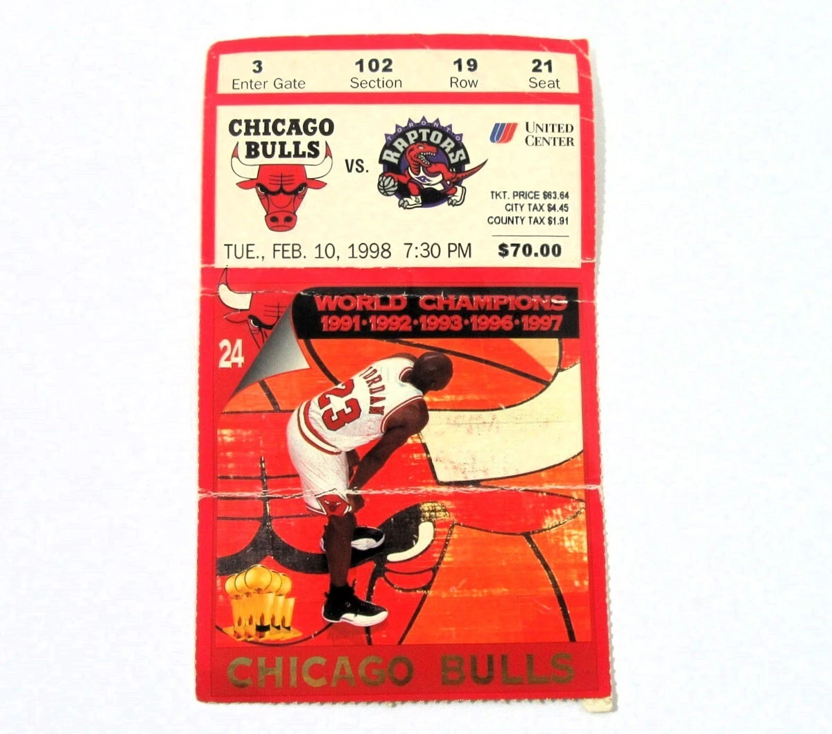 Basketball Chicago Bulls Vintage Sports Ticket Stubs for sale | eBay