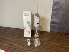 Water flosser oral irrigator, USB rechargeable, 3 modes, 4 accessories NIB