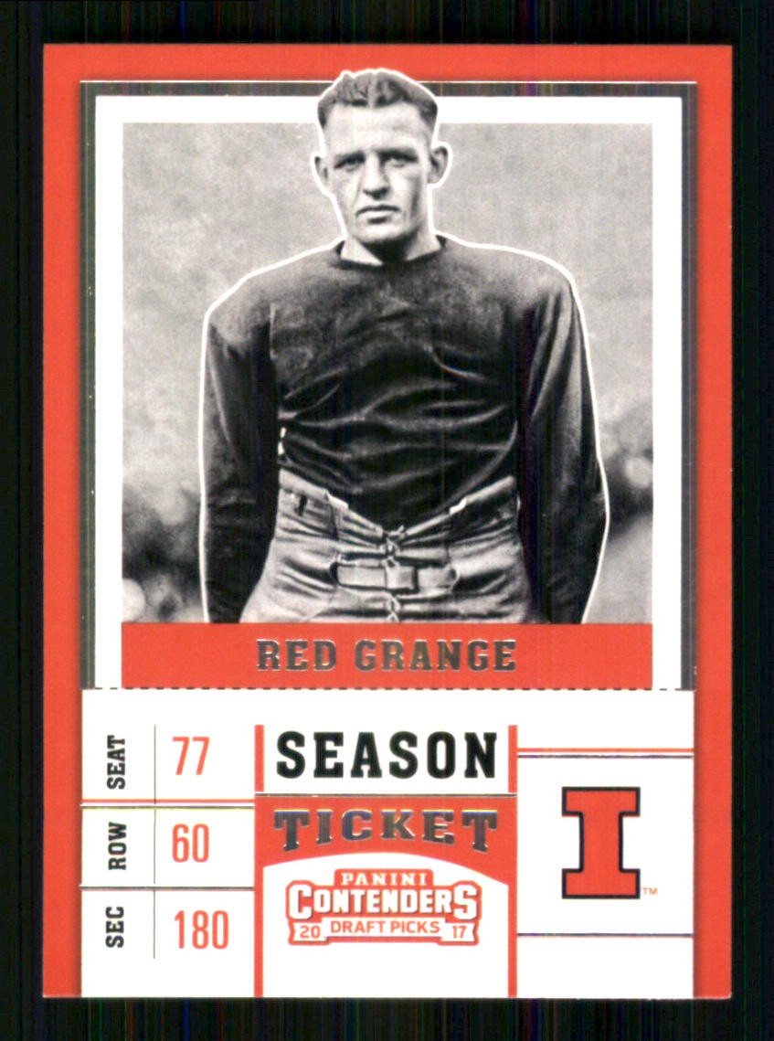 2017 Panini Contenders Draft Picks #83 Red Grange Illinois Fighting Illini 69333