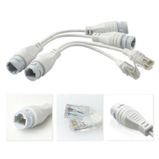 POE Splitter RJ45 2-in-1 Network Cabling Connector For Security Camera Install O