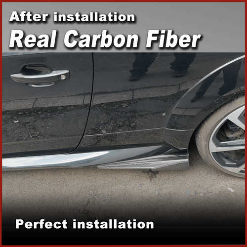 Carbon Seitenschweller Seite Splitter Spoiler für Audi TTRS/ TTS/ TT Sline 15-18 - Picture 3 of 13