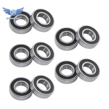 10Pcs 6205-2RS Deep Groove Ball Bearings 25mm Inner Dia 52mm OD 15mm Bore Sealed