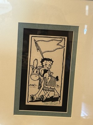 Betty Boop And Harry Horse Print Signed By Max Fleischer