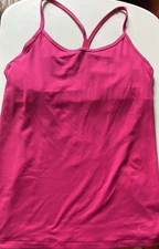 Lot Of 2 Nike Active Wear Hot Pink Tank And Fuchsia Long Sleeved Dri Fit