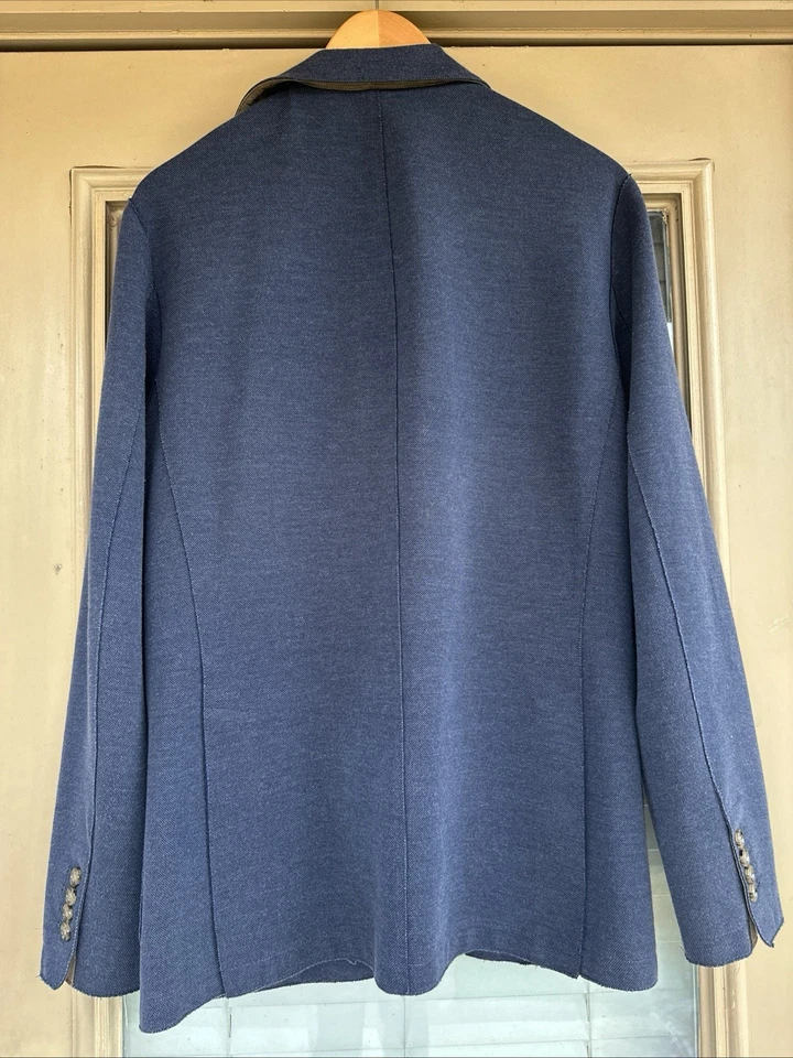 Chaqueta Blazer Eleventy First Class Para Hombre 2 Botones Gris-Azul Nueva Sin Etiquetas Talla 56 ALTA Foto 2 de 4