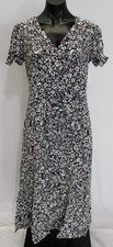 Madewell Women's Button Down Flutter-Sleeve Dress CG2 Amanda Floral Navy Size 4 