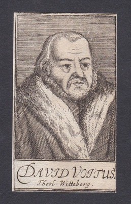 17. Jh. - David Voit / theologian Theologe Wittenberg Portrait Kupferstich