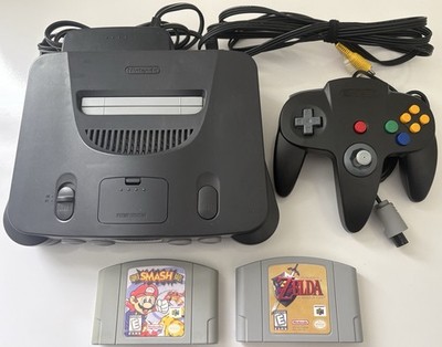 Nintendo 64 N64 Console Bundle - Super Smash Bros | Zelda OoT - AUTHENTIC Tested