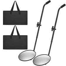 Barydat 2 Pack Under Vehicle Inspection Mirror with Telescoping 12 Inch 