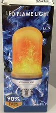 LED Flame Light Bulbs, 4 Modes Flickering Light Bulbs, E26 Base Fire Flame A5