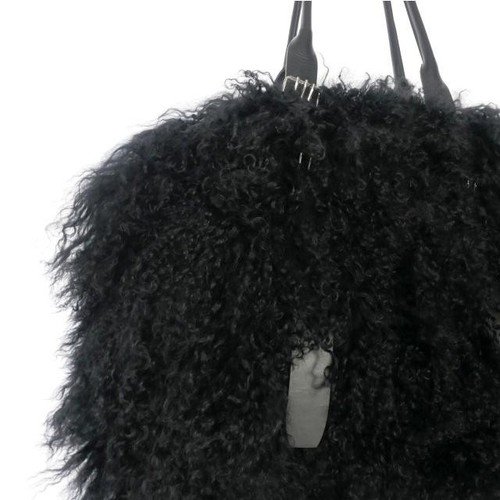 Ann Demeulemeester 23AW Benita Weekend Mongolian Shearling Tote Bag Black - Picture 4 of 7