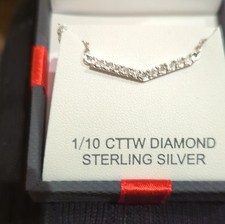 1/10 CTTW Diamond chain necklace 18 in