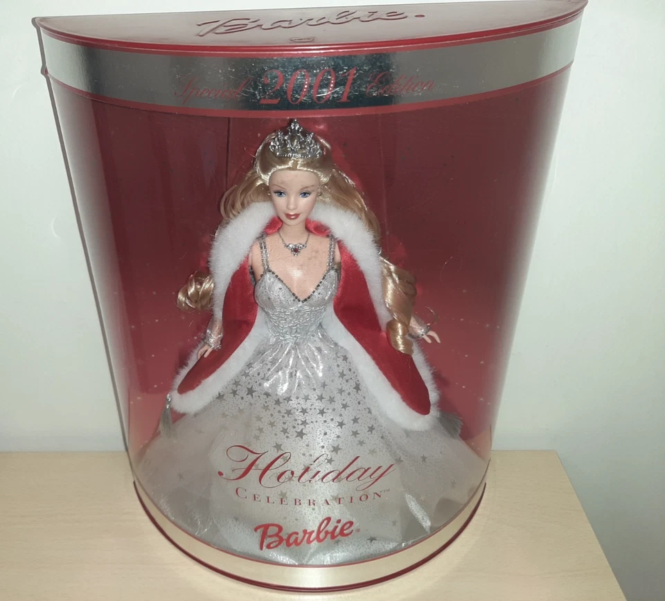 2001 BARBIE HOLIDAY CELEBRATION MATTEL MAGIA DELLE FESTE NUOVA IN SCATOLA NRFB - Immagine 3 di 4