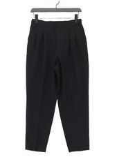 Uniqlo Women's Suit Trousers S Black Viscose with Polyester Straight Dress Pants