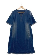 SEE YOU Robe en jean Dames Robe T EU 44 bleu style mode des rues