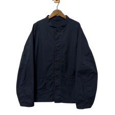 Nanamica Band Collar Shirt Jacket L Navy Japanese Made S25SA106