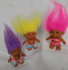 UNBRANDED SUMMER FUN 3" Troll Dolls Ready for a Beach Party