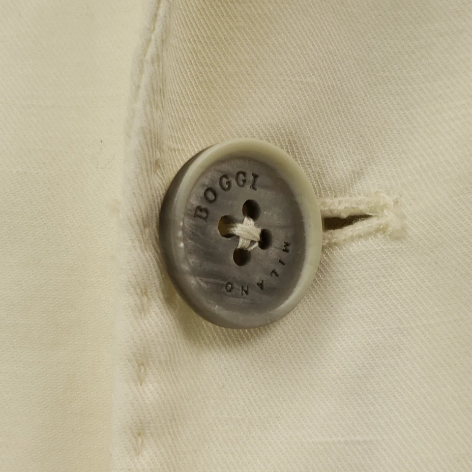 Boggi Milano Blazer Men 36 EU 46 Antique White Lyocell Linen Cotton Unstructured - Image 3 of 4