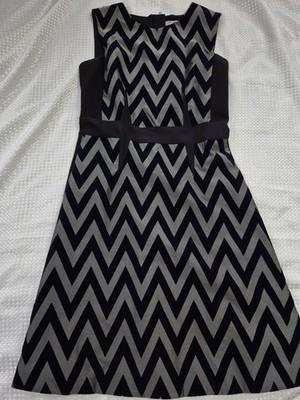 Sport Max mara designer structured velvet zigzag  sleevess dress sz. uk 10 