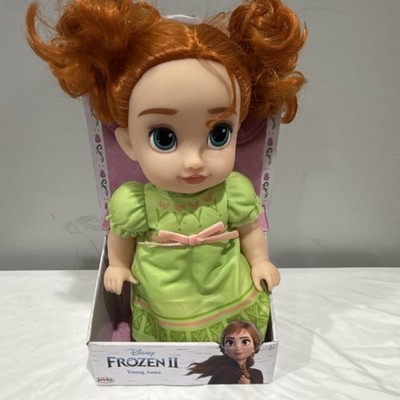 Disney Frozen II Young Anna 14'' Play Doll Removable Clothes Soft Body Boxed
