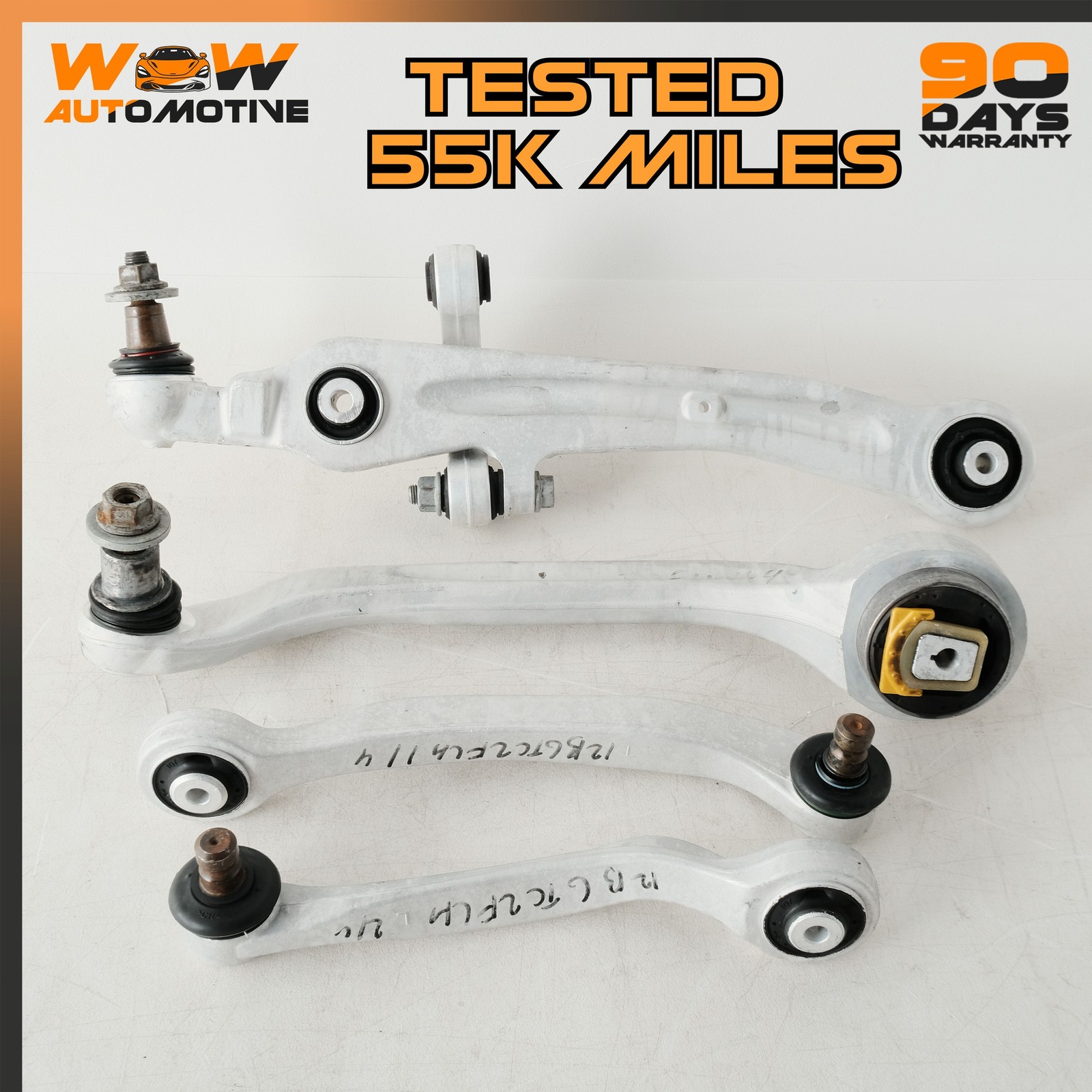 12-17 BENTLEY CONTINNTAL GTC FRONT LEFT SUSPENSION TRACK CONTROL ARM SET OEM